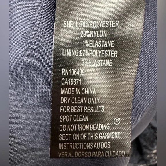 Tahari ASL navy evening gown NWT size 8 - Picture 7 of 15